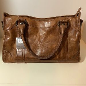 Frye Satchel Crossbody in Cognac shade. EUC